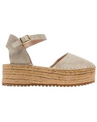 Forever & Always Shoes - Viba Leather Espadrille Platform Wedge Sandals - Lyst