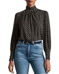 & Other Stories - & Lorinda Geo Print Mock Neck Top - Lyst