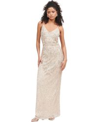 Beauut - Occasion Embellished Sequin Beaded V Neck With Straps Evening Maxi Dress - Lyst