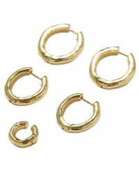 WeWoreWhat - Hammered Hoop Set - Lyst