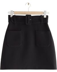 & Other Stories - & Belted Patch Pocket Miniskirt - Lyst