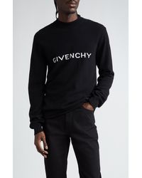 Givenchy - Archetype Logo Intarsia Wool Crewneck Sweater - Lyst