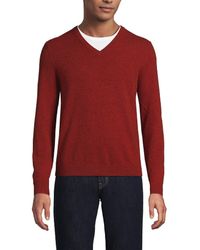 Lands' End - Fine Gauge Cashmere V-Neck Sweater - Lyst