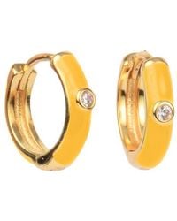 Color Shout - Enamel Huggie Hoops - Lyst