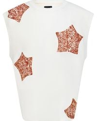 Úchè - Sequin Patch Sleeveless Shirt - Lyst