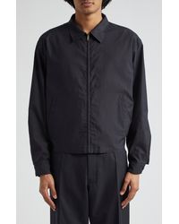 Lemaire - Washed Cotton & Silk Zip-up Shirt Jacket - Lyst