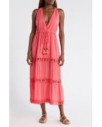 Elan - Cutout Trim Sleeveless Cover-Up Maxi Dress - Lyst