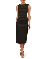 Aidan Mattox by Adrianna Papell - Stretch Mikado Cocktail Midi Dress - Lyst
