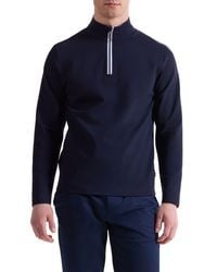 Bugatchi - Solid Quarter Zip Pullover - Lyst