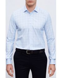 Emanuel Berg - Prince Of Wales Check Cotton Twill Button-up Shirt - Lyst