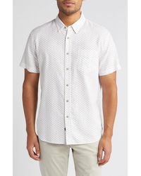 Rails - Fairfax Diamond Print Short Sleeve Cotton Button-up Shirt - Lyst