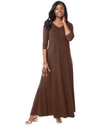 Jessica London - Double-V Maxi Dress - Lyst