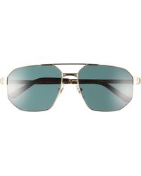Cartier - 60mm Polarized Pilot Sunglasses - Lyst