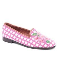 PAIGE - Needlepoint Checkered Hydrangea Flat - Lyst