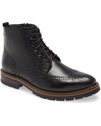 johnston & murphy cody wing tip zip boot