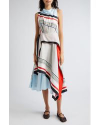 3.1 Phillip Lim - Ny Liberty Print Silk Cascade Dress - Lyst
