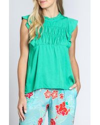 Apny - Flutter Sleeve Top - Lyst
