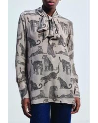 REISTOR - Relaxed-Fit Top With Front Tie - Lyst