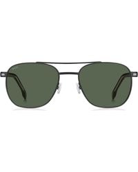 BOSS - 56Mm Rectangular Sunglasses - Lyst