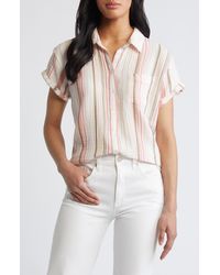 Caslon - Caslon(r) Stripe Cotton Gauze Button-up Shirt - Lyst