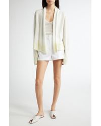 Johnstons of Elgin - Gauzy Ombré Colorblock Open Front Cashmerre Cardigan - Lyst