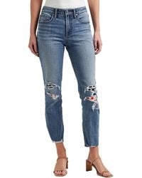 Silver Jeans Co. - Most Wanted Americana Mid Rise Ankle Straight Jeans - Lyst