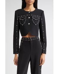 Cinq À Sept - Olga Studded Crop Jacket - Lyst
