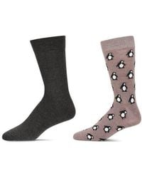 Memoi - Assorted 2-Pack Crew Socks - Lyst
