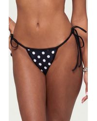 Edikted - Tora Polka Dot Tie Side Bikini Bottoms - Lyst