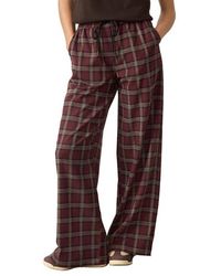 Next - Check Plaid Wide Leg Drawstring Pants - Lyst
