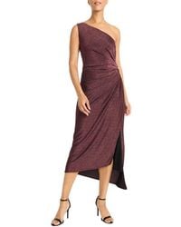Maggy London - One-Shoulder Glitter Knit Cocktail Dress - Lyst