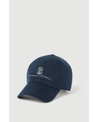 Brunello Cucinelli - Garment-Dyed Twisted Cotton Gabardine Baseball Cap With Embroidered Logo - Lyst