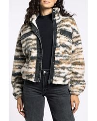 Thread & Supply - Leona Denim & Faux Shearling Jacket - Lyst