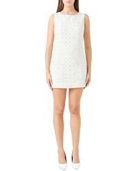 Endless Rose - Sequin Tweed Shift Minidress - Lyst