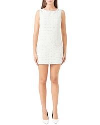 Endless Rose - Sequin Tweed Shift Minidress - Lyst