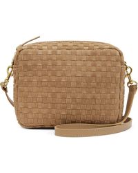 Clare V. - Midi Sac Woven Leather & Suede Crossbody Bag - Lyst