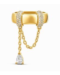 SHYMI - Statement Pavé Chain Ring - Lyst