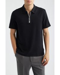 Bugatchi - Quarter Zip Polo - Lyst