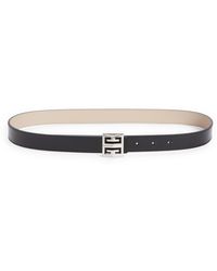 Givenchy - 4g Buckle Reversible Skinny Leather Belt - Lyst