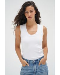 LNA - Double Layer Ribbed Scoop Tank - Lyst