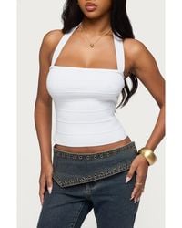 Edikted - Esmerela Bandage Crop Halter Top - Lyst