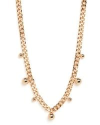 Open Edit - Orb Drop Curb Chain Necklace - Lyst