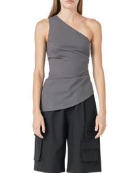 Grey Lab - One-Shoulder Pleated Top - Lyst