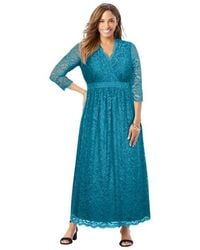 Jessica London - Stretch Lace Maxi Dress - Lyst