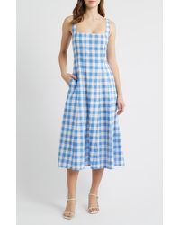 Cleobella - Ardena Organic Cotton Ginghanm Dress - Lyst
