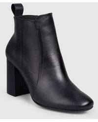 Manuela - Samantha Block Heel Side Up Bootie - Lyst