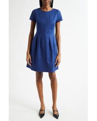 Emporio Armani - Cotton Blend Fit & Flare Dress - Lyst