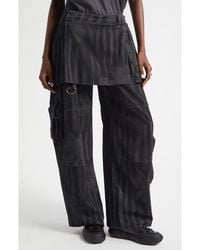 Collina Strada - Lawn Plaid Skirt Overlay Cargo Pants - Lyst