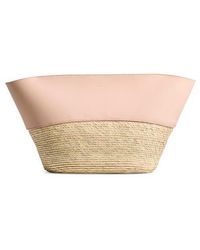 Altuzarra - Leather & Straw Basket Clutch - Lyst