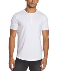 Cuts - Ao Curved Hem Short Sleeve Henley - Lyst